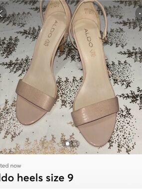 ALDO Blush Nude Open-Toe Slingback Heels